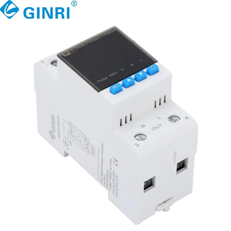 New Design Popular 63A WIFI Voltage Protector Overvoltage and Undervoltage Electric WIFI Smart Meter