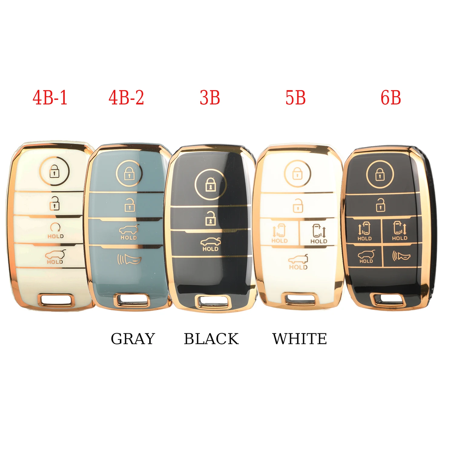jingyuqin Remote For Kia Sorento Carens K2 K3 K4 K5 Arrival TPU Car Key Shell Case Fob Smart Key Case Cover