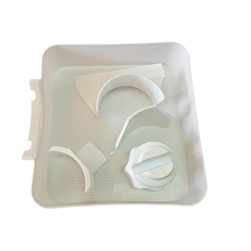 Waschmaschinen-Abwassertablett 3D-Druck Abwassertrichter Tropfschutz für die Reinigung von Flusenfiltern Wasserauffangschale Verhindert Bodenverschüttungen – Detail 8