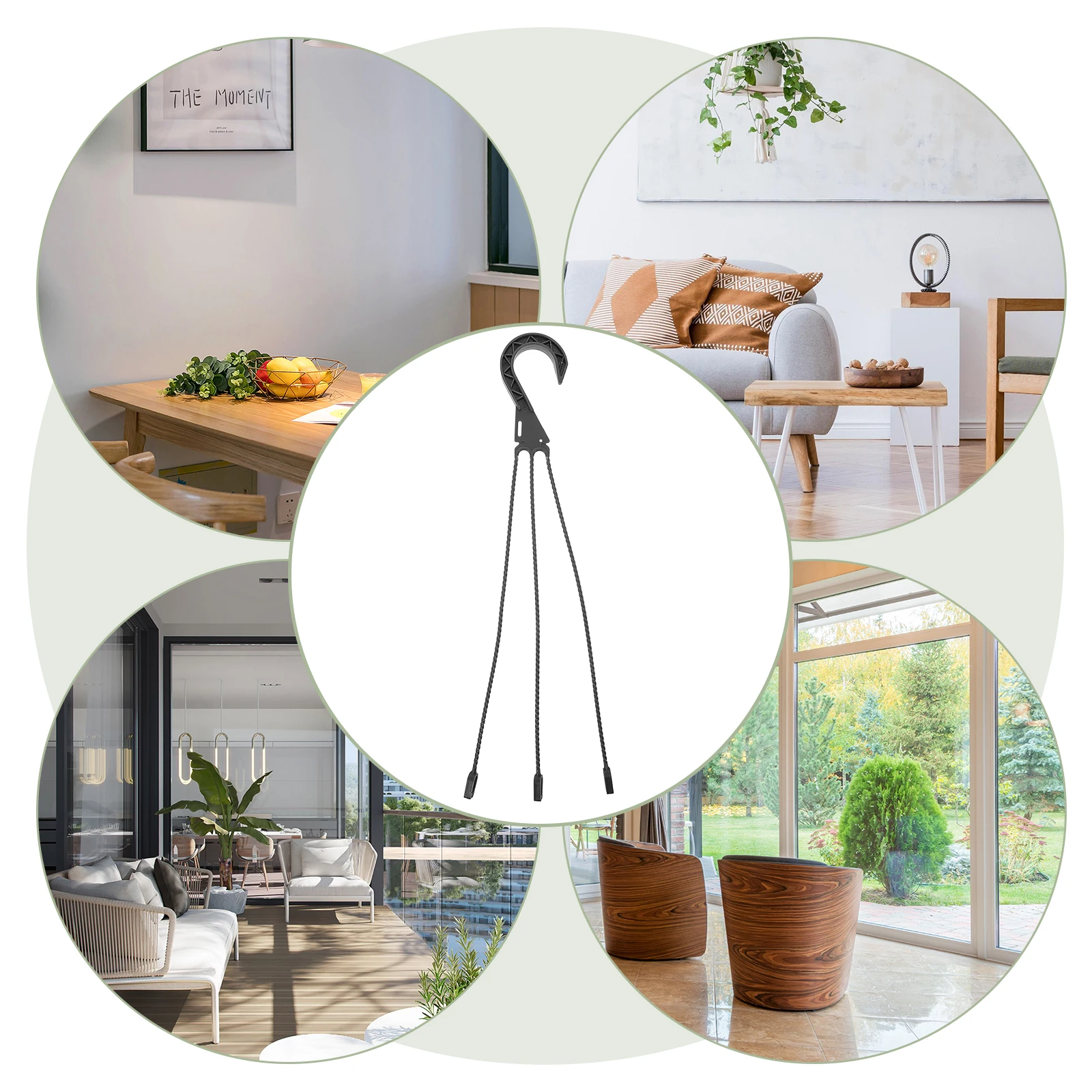 5 pçs gancho de vaso de plantas ganchos de plástico suportes de vaso de flores pendurado cesta ganchos para jardim varanda planta pote cabide