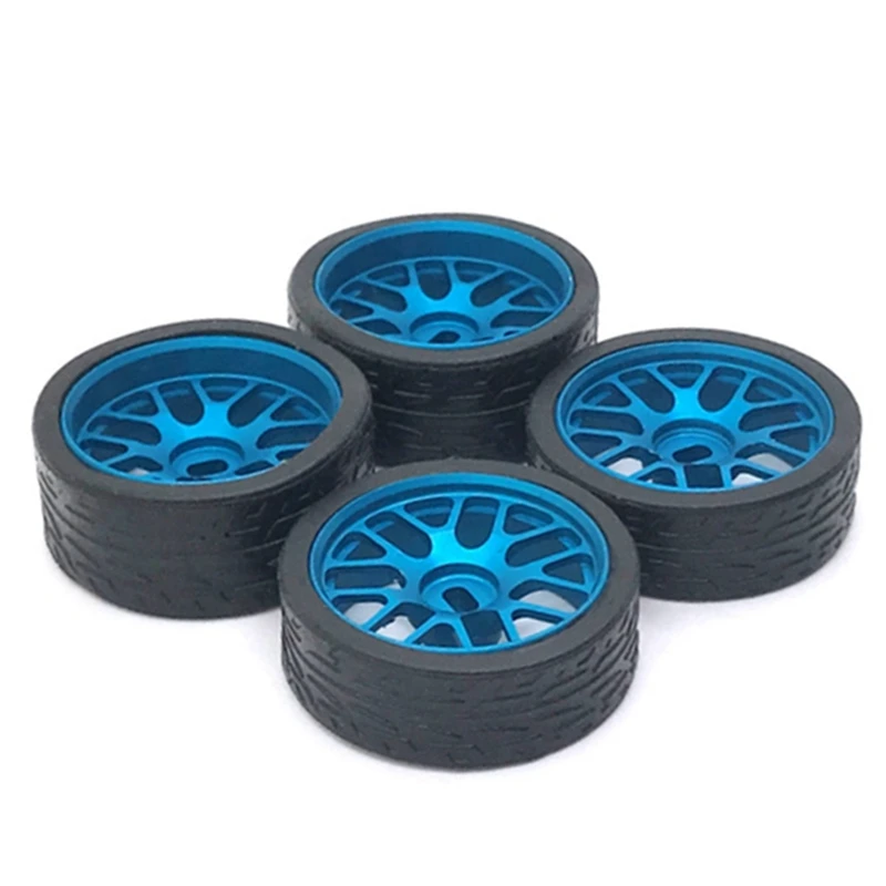 Metal Wheel Pattern Racing Tires 2 Narrow 2 Wide For Wltoys 284131 K969 K989 Mini-Z Mini-Q 1/28 RC Car Upgrade Parts