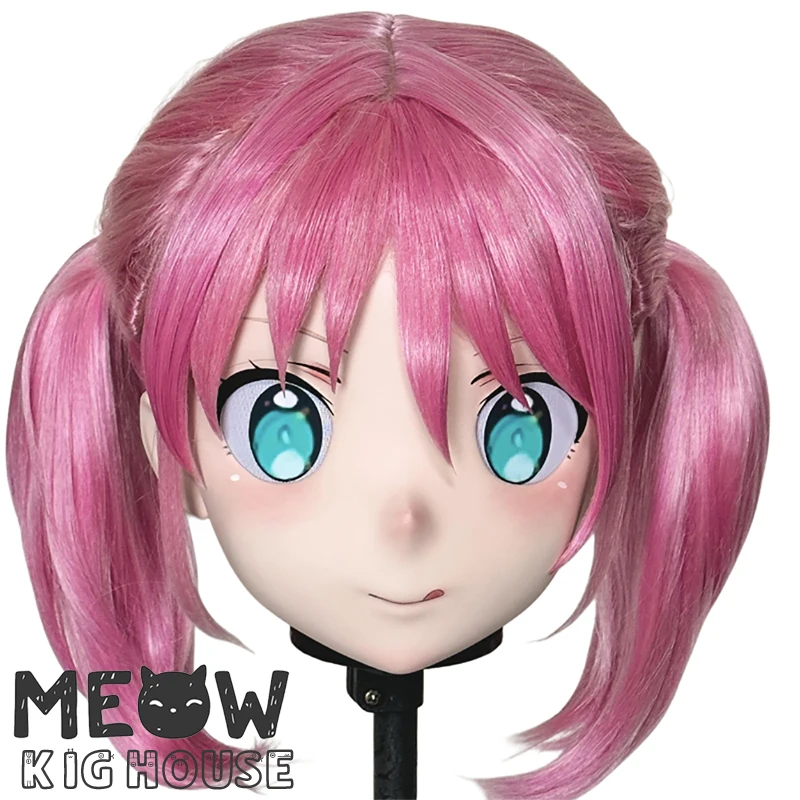 

(MEO493) Customize Handmade Full Head Lockable Crossdress Male to Female Japanese Cartoon Anime Game Character Kigurumi Mask