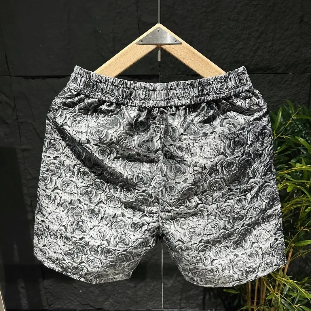 

Мешковатые мужские шорты на шнурке с принтом, свободные широкие мужские шорты с цветочным принтом и карманами Y2k, новые летние горячие предложения Xxl Xl