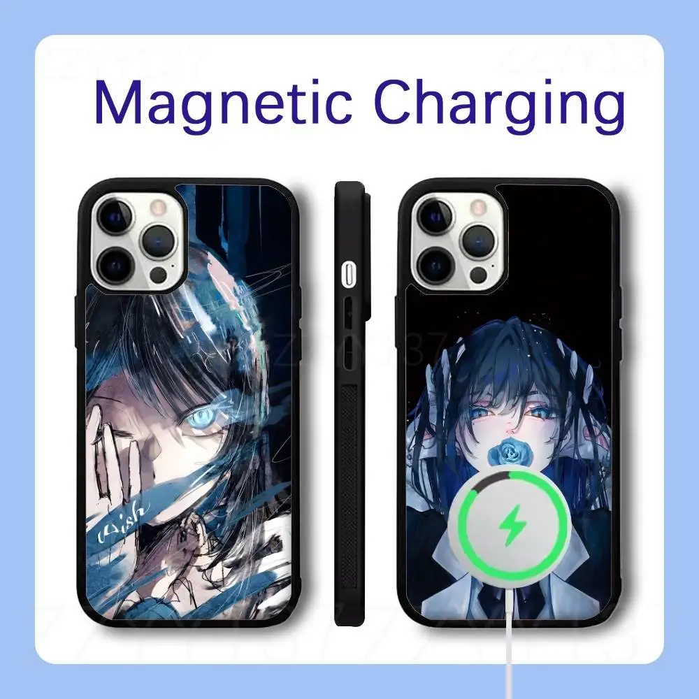 

Ado Zanmu Japanese Phone Case For iPhone 16,15,14,13,12,11,Pro,Max,Plus,Mini,SE Magsafe Magnetic Wireless Charging