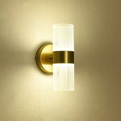 Nordic Glass Wall Lamp for Home Decor Living Room LED Wall Light Modern Bedside Wall Sconce Bedroom Staircase Corridor Lighting