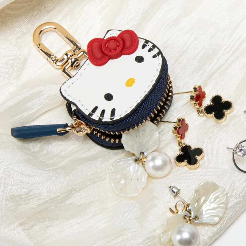 Sanrio креативный кожаный KT Cat сумка кулон мультфильм Hello Kitty брелок Kawaii модная одежда аксессуары подарок на день рождения