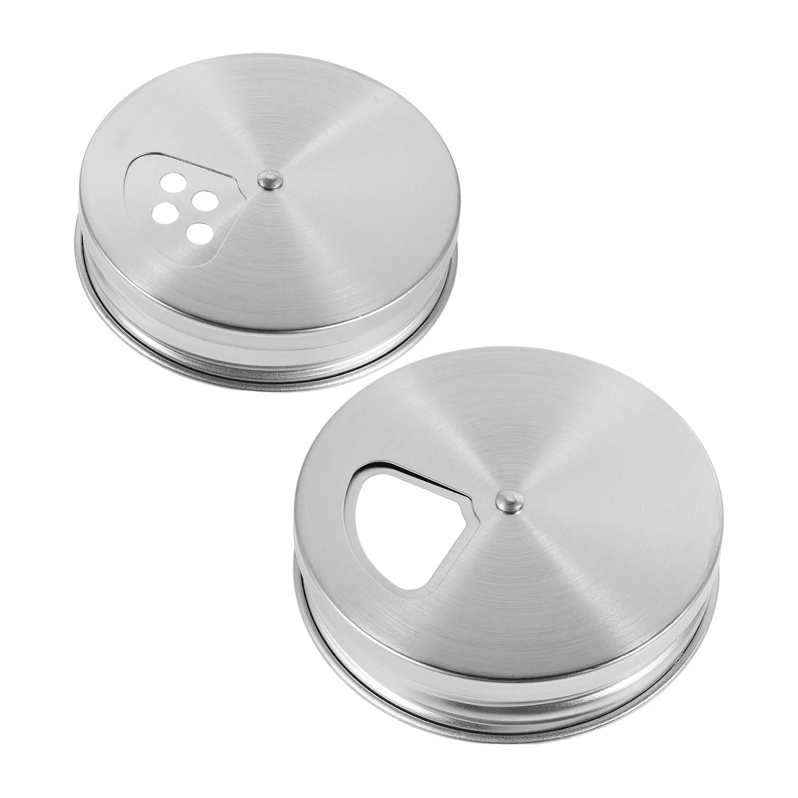 2 Pcs Mason Jar Spice Lid Pepper 70mm Regular Mouth Cinnamon Shaker Metal Canning Lids For Garlic Powder Top Jars Easy Pour