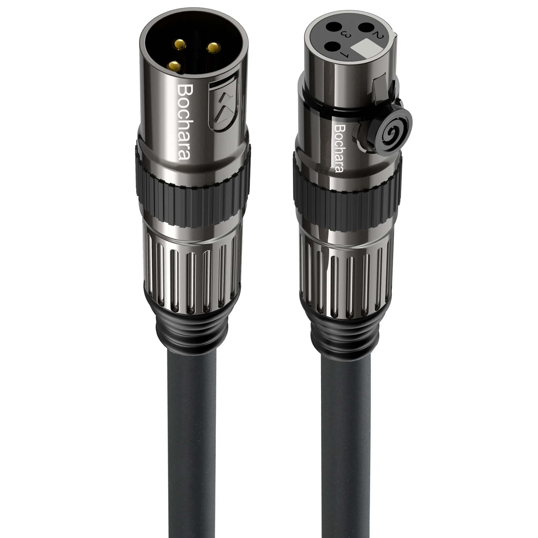 Bochara Gold Plated XLR Cable Male to Female 3Pin OFC Audio Cable Foil+Braided Shielded For Microphone Mixer Amplifier