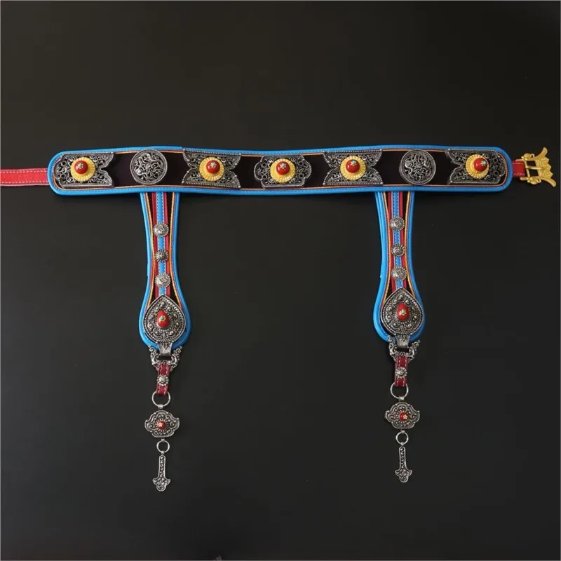 

Chinese Ethnic style belt Tibetan accessories belt alloy Tibetan robe clothing dance belt