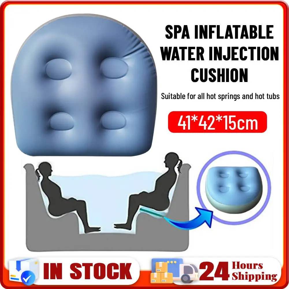 Seat Bath Spa Cushion Inflatable Water Injection Dual-Purpose Inflatable Seat Cushion Anti-Hemorrhoids Pillow for Pool & Hot Tub