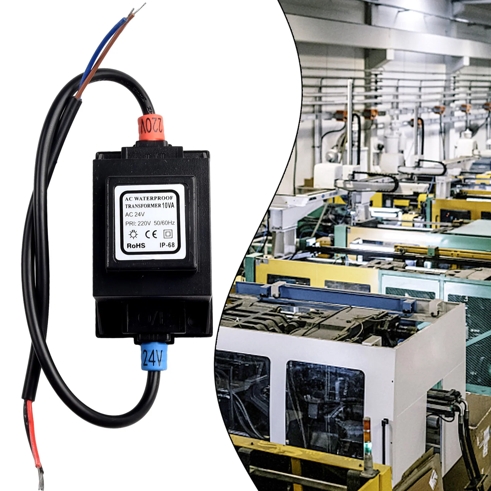 LED Transformer Transformer Cable 0. Epoxy Resin Fully Molded IP67 Resin 24V AC/AC for Power 5-80W For 24V Pumps