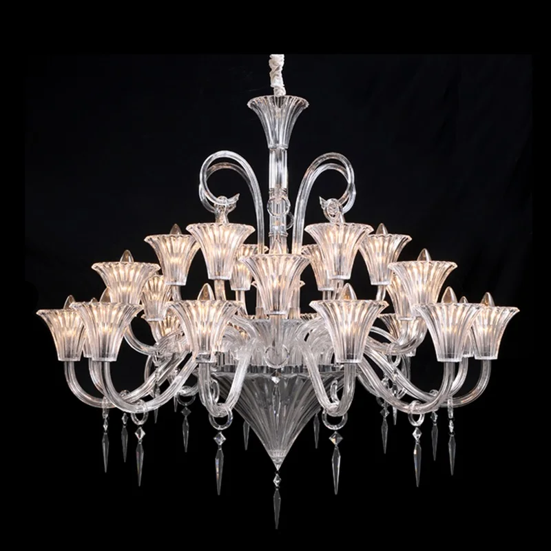 

Crystal Chandelier Living Room European Luxury Atmosphere Creative Personality Led Candle Hotel Bar Club Engineering Lamps