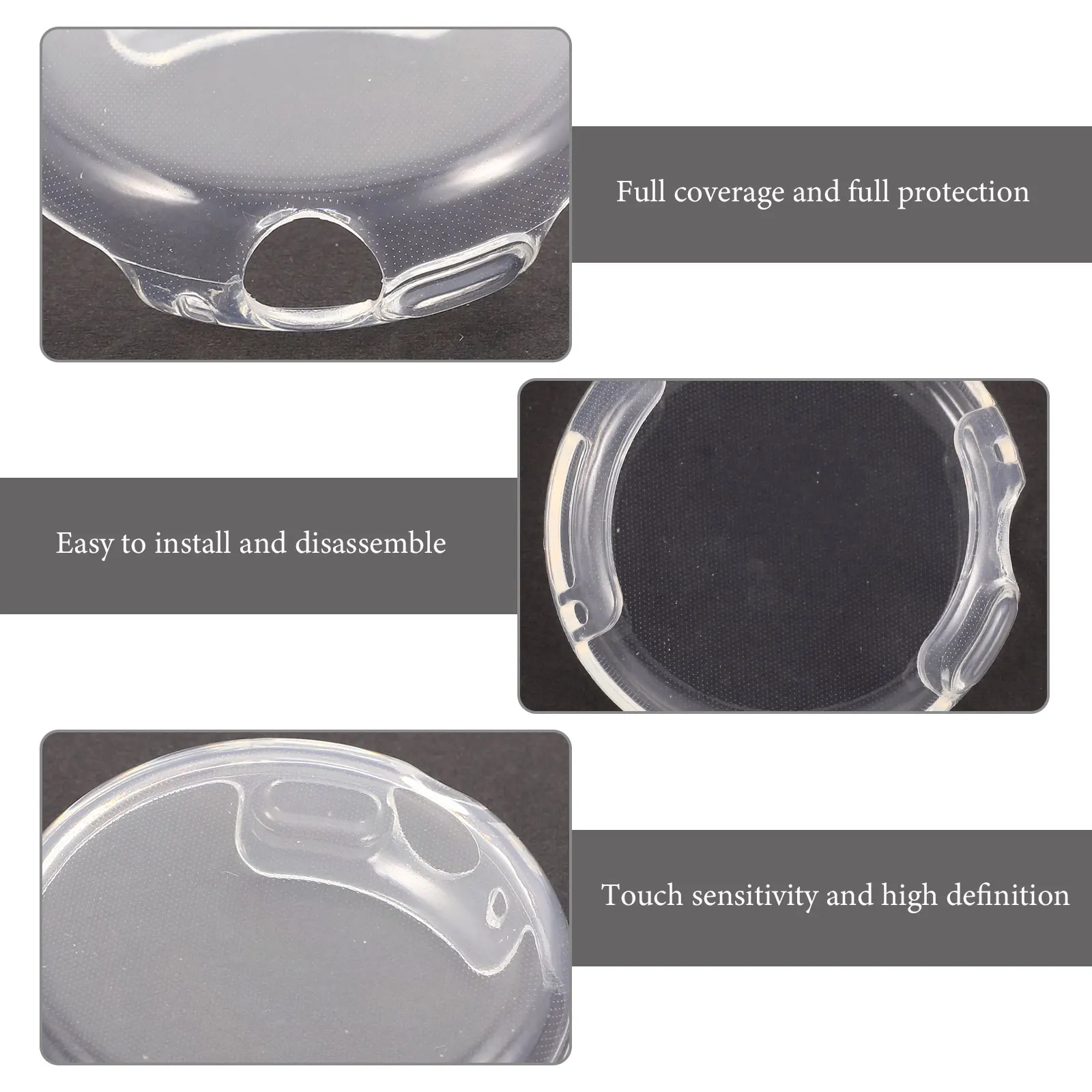 

All-inclusive TPU Watch Cover Reusable Detachable Screen Case Precise Cutouts Anti-scratch Lightweight Daily