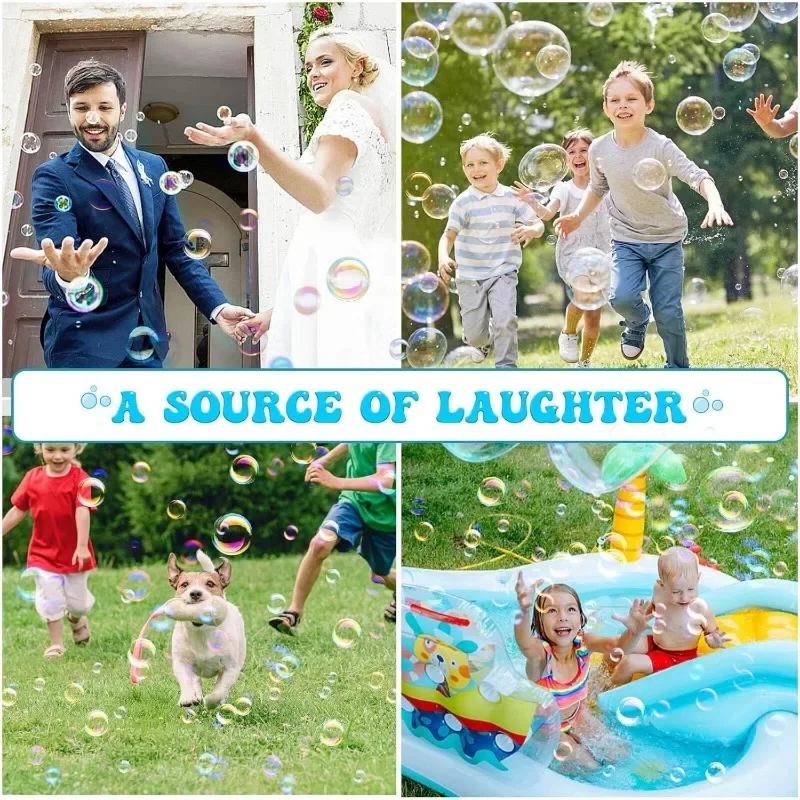 Bazooka Bubble Maschinengewehr Blaster mit Lösung 40 Löchern Bubble Maker Gebläse Outdoor Spielzeug Geschenke Partygeschenke