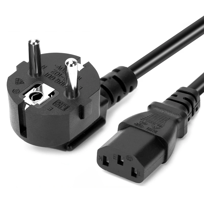 

EU Power Cable Euro IEC C13 AC Power Extension Cord 1M/1.5M/1.8M 3*0.75mm For PC Computer Monitor PSU Antminer Printer LG TV