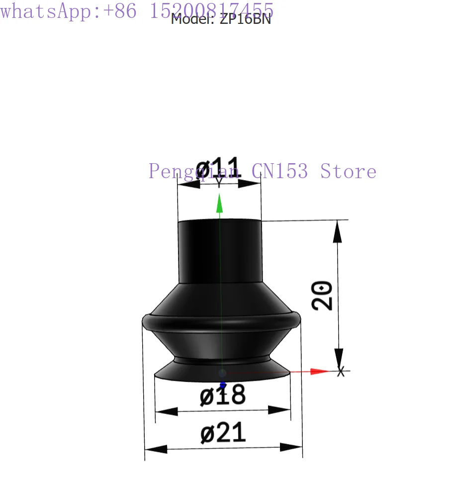 ZP16BN Brass Vacuum Pad/Basic Bellows Pad Unit Valve