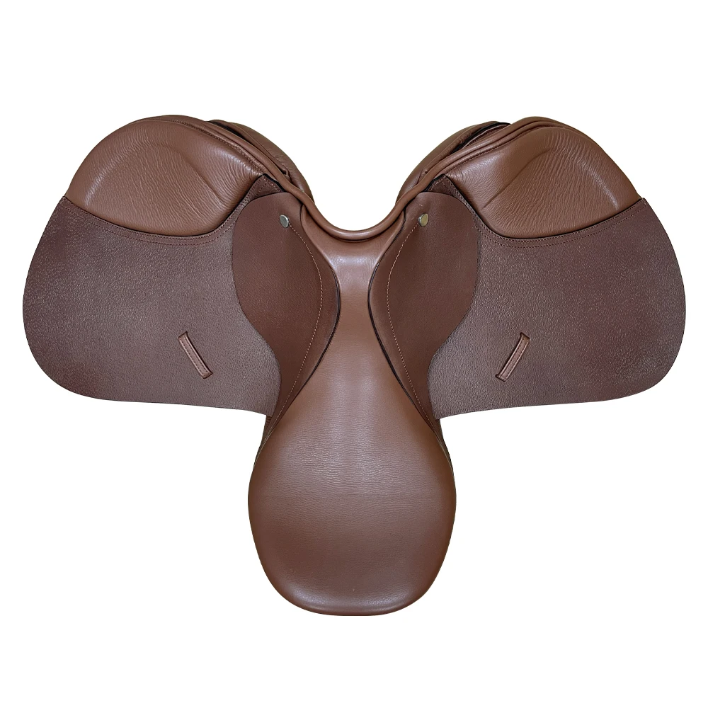 Soft smooth skin proof leather saddle for horse riding and sporting activities