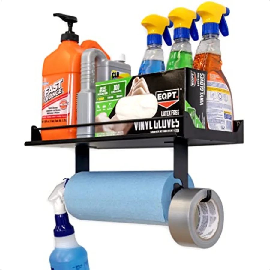 

The Original Quick Clean Garage Paper Towel Holder Wall Mount Shelf OneHand Tear Garage Organization and Storage Rack Holds 50