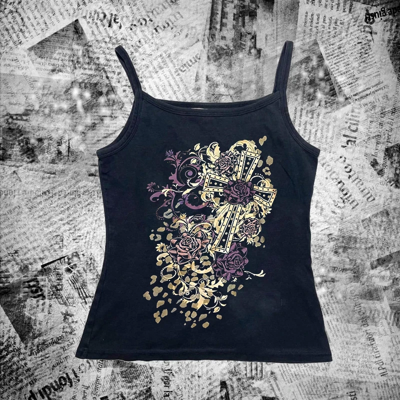 

Модные креативные футболки с цветочным узором и принтом Trashy Y2k 2000-х годов, детская футболка, женские готические универсальные укороченные топы в стиле Харадзюку