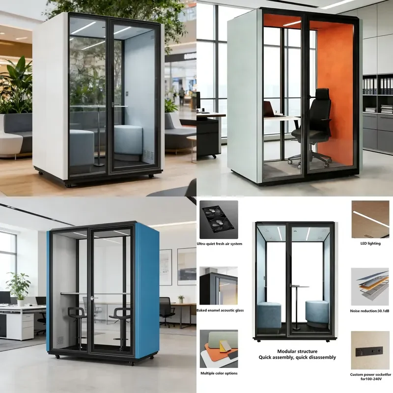 for Indoor Soundproof Telephone Booths Privacy Office Cabins Soundproof Rooms Open Workplace Soundproof Cabins