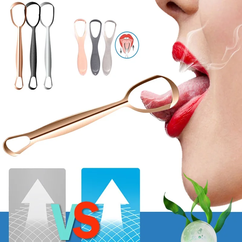 

Double Sided Stainless Steel Tongue Scraper Oral Care Hygiene Cleaner Tongue Brush Fresh Breath Mouth Oral Hygiene Cleaning Tool