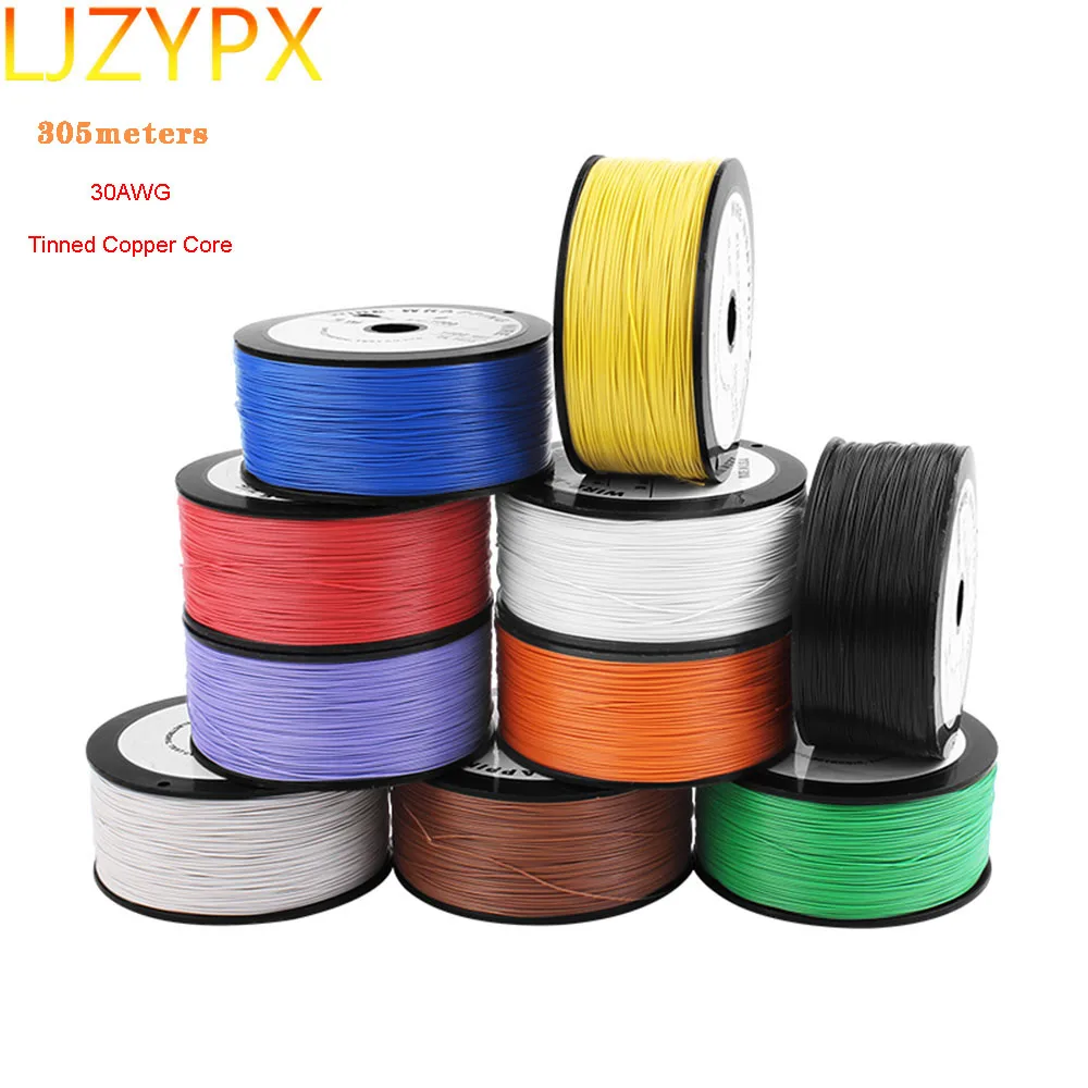 30awg Circuit Board Wrapping OK Wires PCB Jumper Aviation Welding Extension Line Tinned Copper 250m/Roll EL Electronic Cable DIY