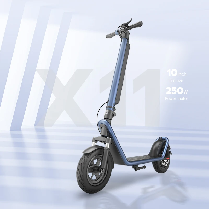 

X11 Heavy Duty Electric Scooter With 100kg Capacity And 450W Brushless Motor 10\" Vacuum Tires Foldable And LED Display