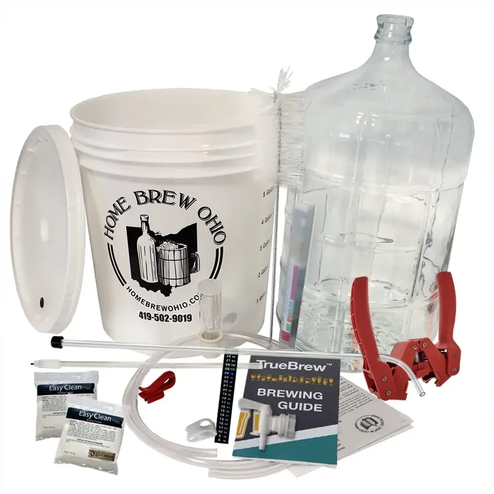 

Brewing Supplies Home Brew Ohio Complete Beer Equipment Kit (K6) with 6 gal Glass Carboy, Multicolor