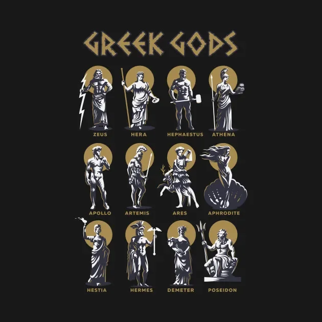 Greek Gods Greek Mithology Ancient Legends T-Shirt 100% Cotton O-Neck Short Sleeve Summer Casual Womens T-shirt Streetwear