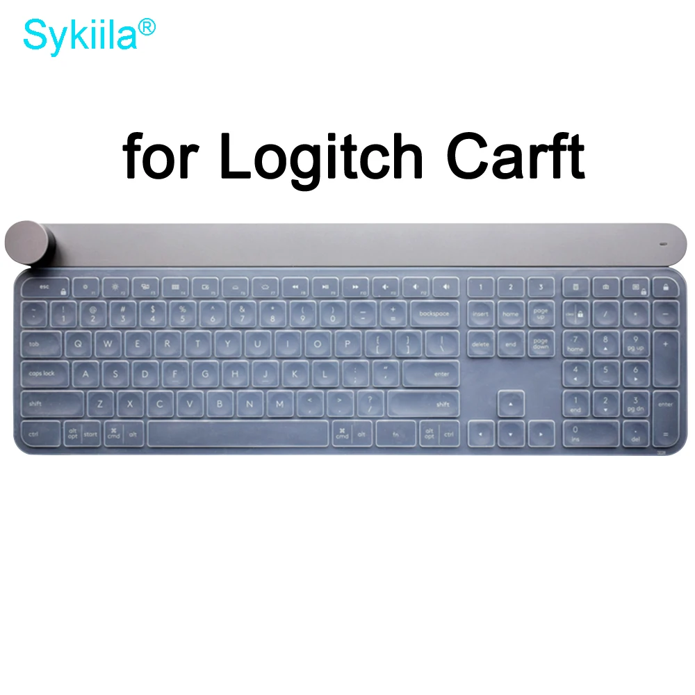 

Чехол для клавиатуры Logitech Craft, беспроводная защитная пленка для чехла Logi, черный прозрачный силиконовый чехол из ТПУ для компьютера