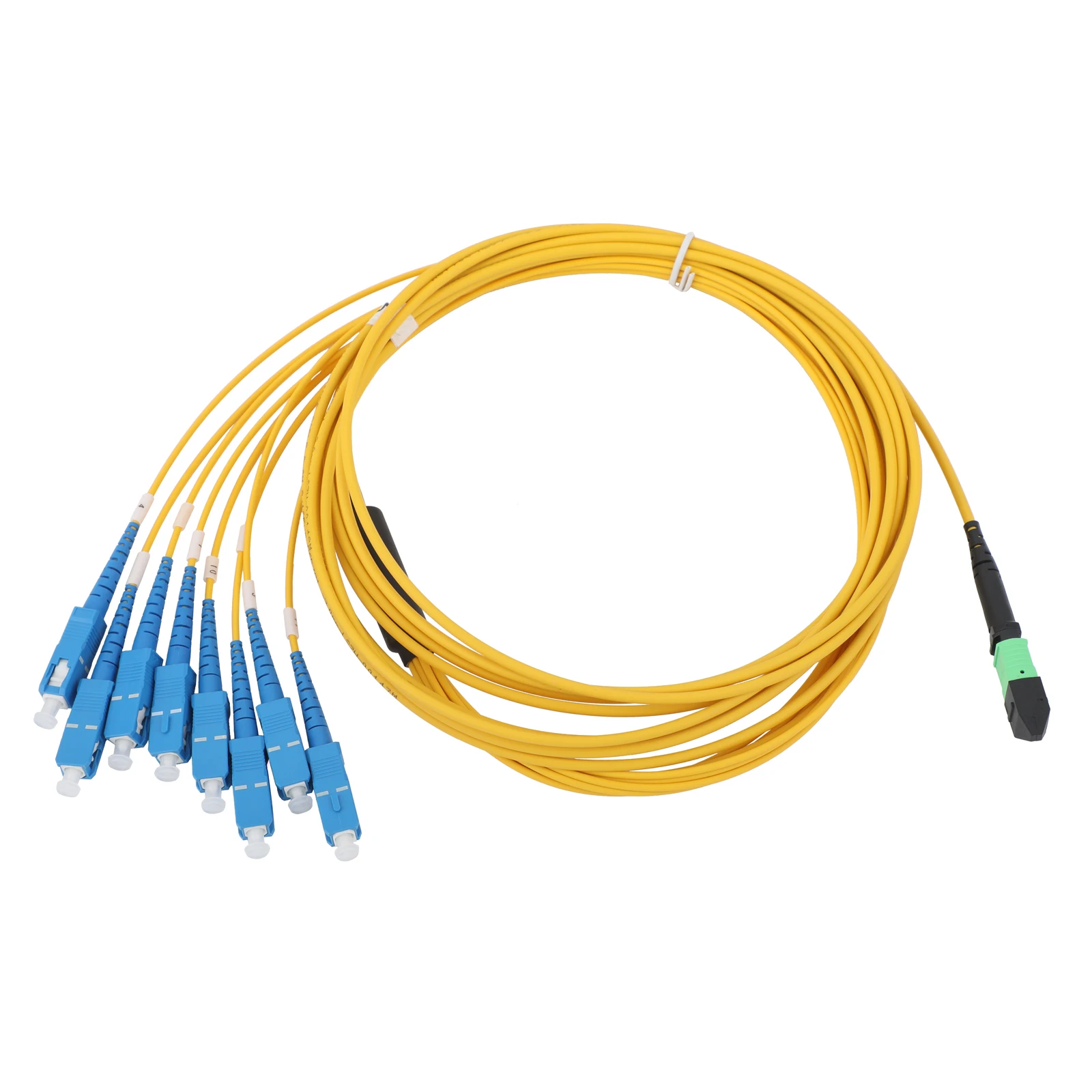 1 قطعة وضع واحد 8-Core MPO إلى 8SC/UPC كابل تصحيح الألياف البصرية 5 متر/10 متر SM لاعبا لشبكة الاتصالات