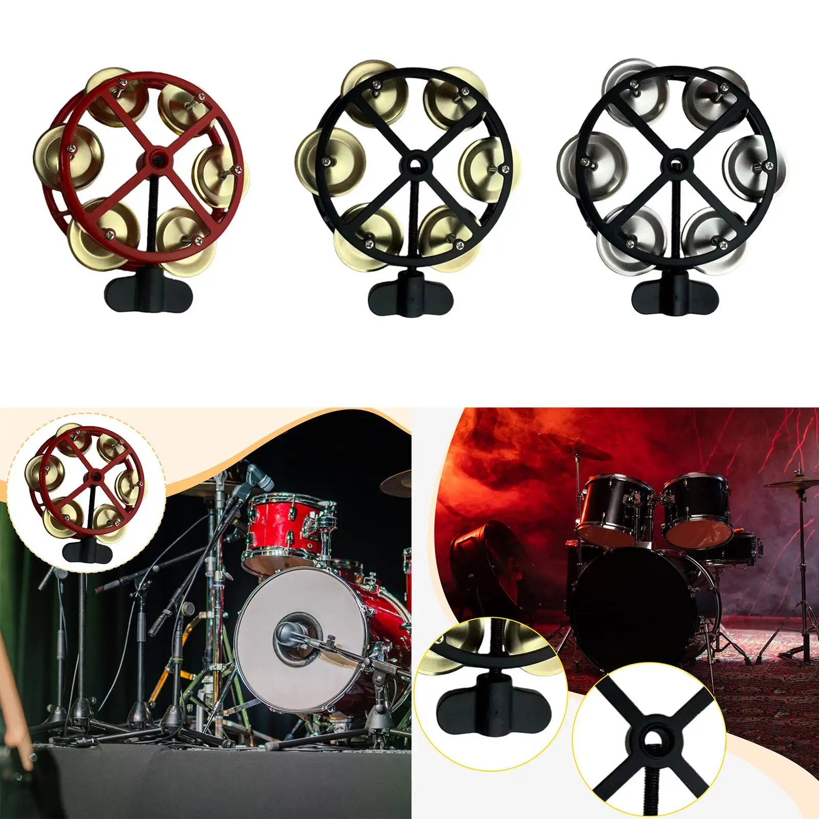 أجزاء إيقاع الموسيقى القابلة للتركيب على شكل قبعة الدف مع الأناشيد المعدنية للمجموعة