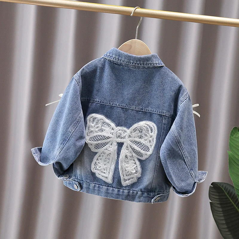 Teenager Mädchen Gradienten Denim Jacke Strickjacke Kinder Koreanische Streetwear Kleidung Herbst Mode Kinder Oberbekleidung Mäntel 2-12 Jahre