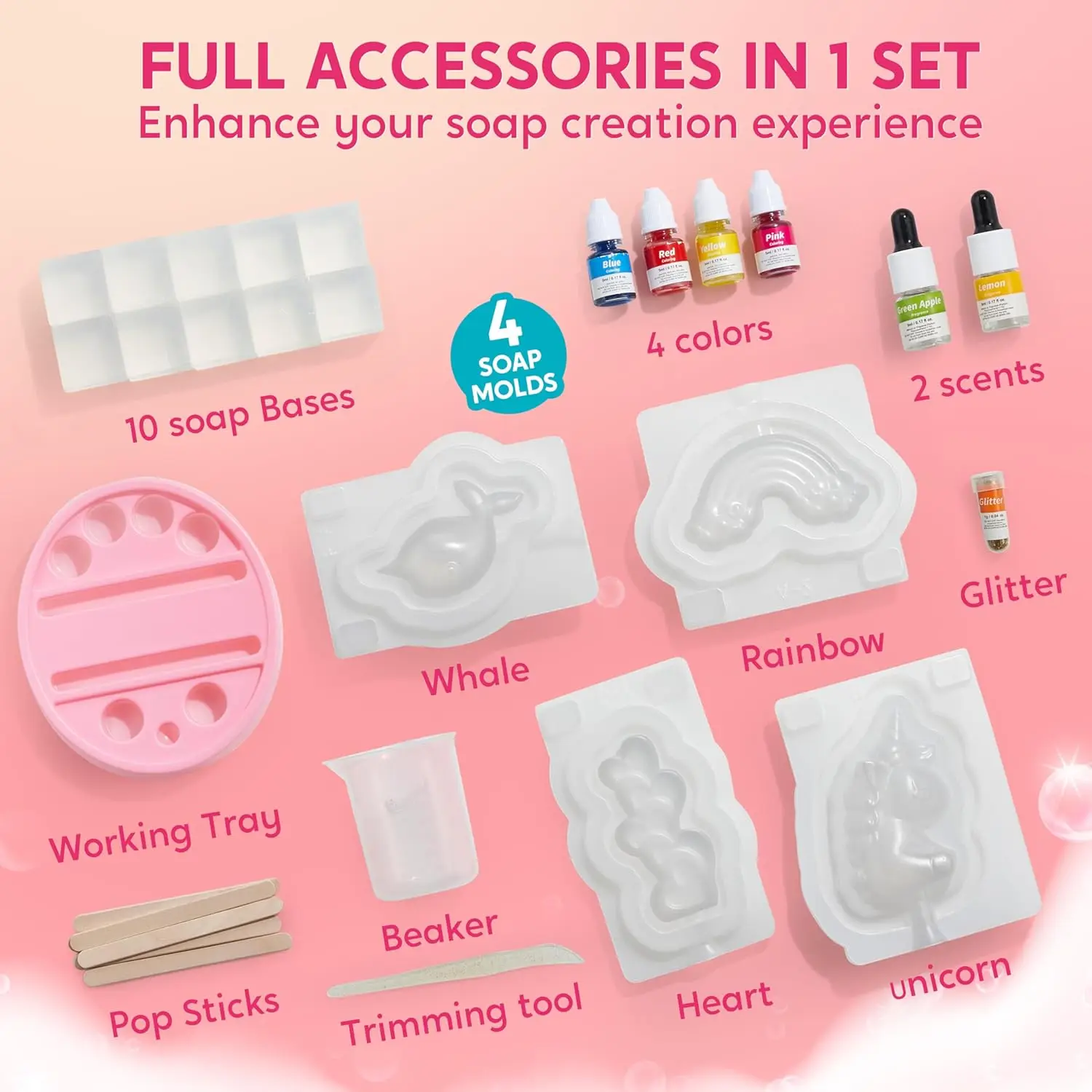 JOYFY Kit Pembuatan Sabun Unicorn Kerajinan Tangan untuk Anak Perempuan Proyek DIY untuk Hadiah Ulang Tahun Natal Aktivitas STEM Hadiah Remaja