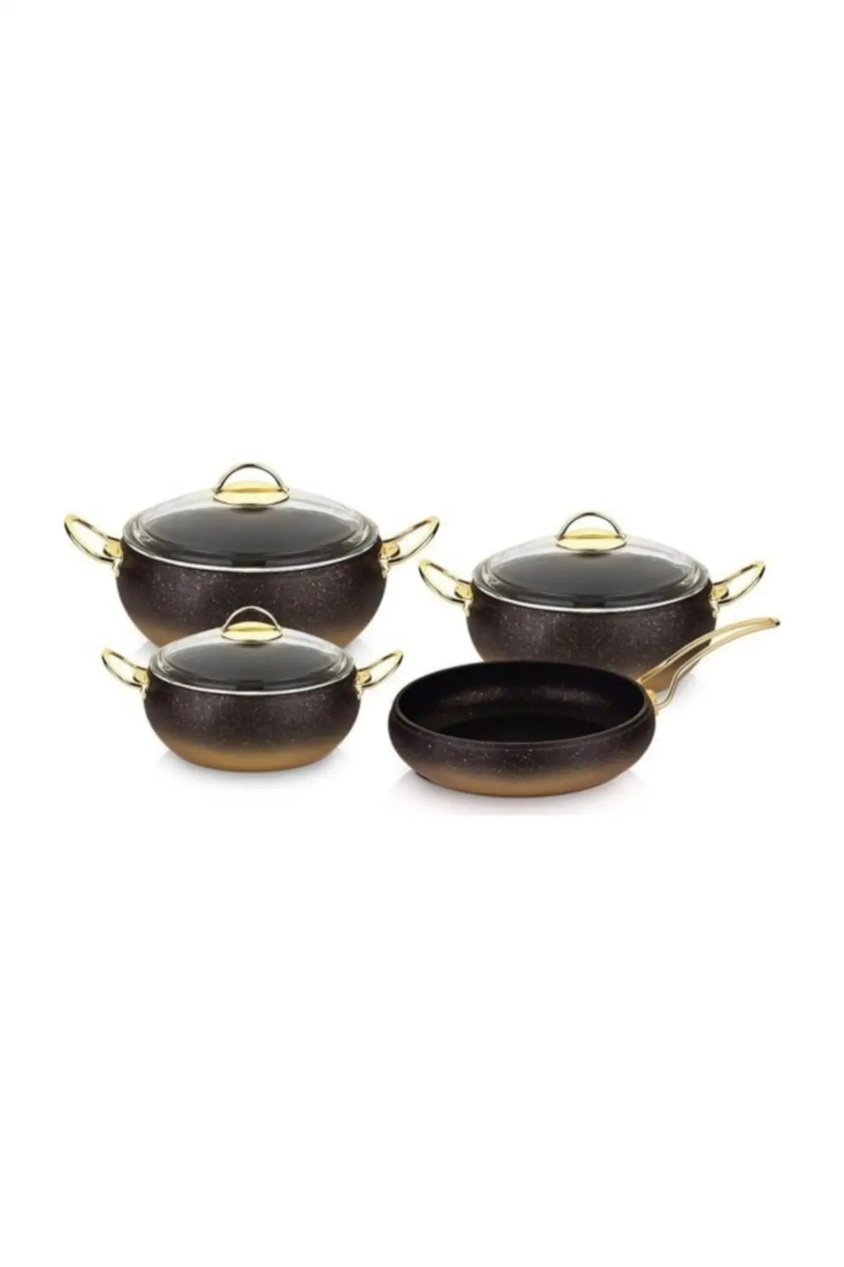 

DOLBOVI 7 piece granite globe Cookware Set Gold Cookware Set