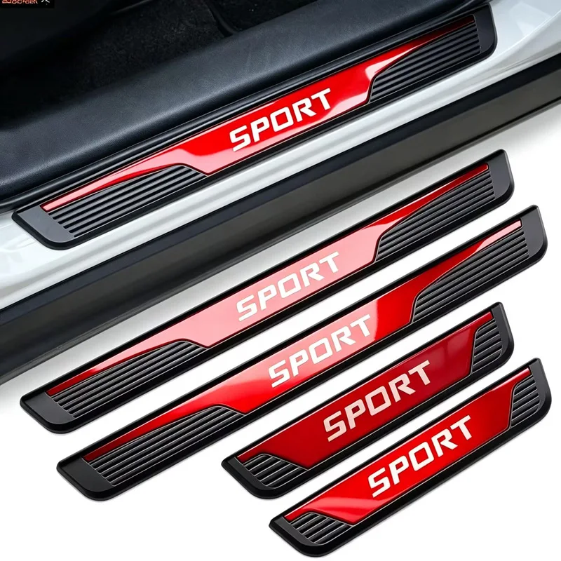 For BMW 1 2 3 4 5 6 7 Series X1 X2 X3 X4 X5 X6 X7 M Sport Auto Parts Door Sill Plate Strip Plastic Cover Car Sticker Accessories