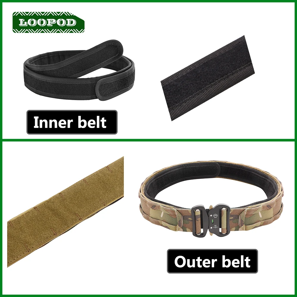 2-inch tactical belt mole battle belt double-layer metal buckle fighter belt battle belt fast mole battle belt