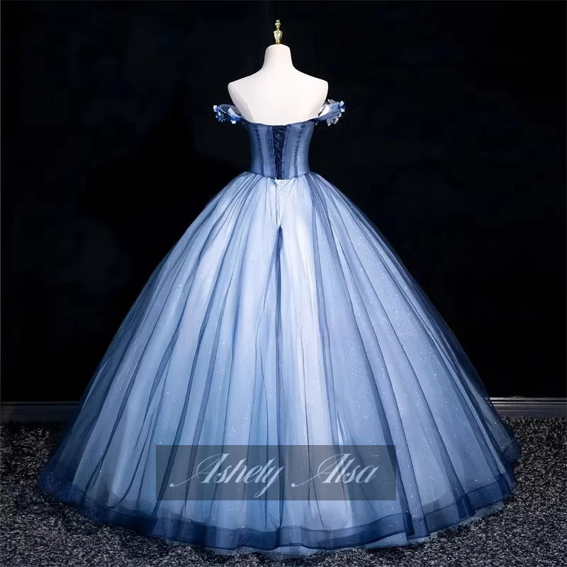 Ashely Alsa New Luxury Sweet 16 Dresses Vestido De 15 Anos Off Shoulder Floral Ball Gown Birthday Party Prom Dress Quinceanera