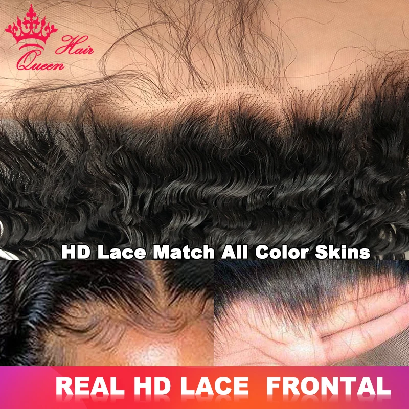 Real Invisible HD Lace Frontal Deep Curly Wave Brazilian Virgin Human Raw Hair Lace Frontal lace frontal 13x4 Ear to Ear 13x6