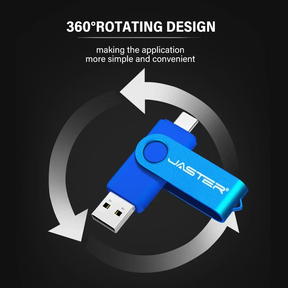 Высокоскоростная TYPE - C USB 3.0 флэш - накопитель 64 ГБ вращающаяся OTG - ручка 32 ГБ мобильная ручка Бесплатная цепочка ключей