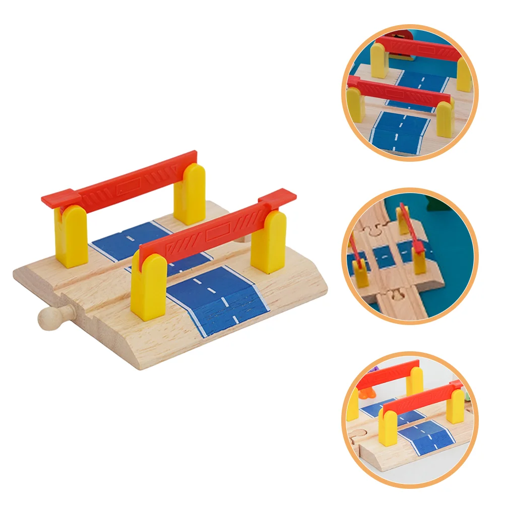 Double Pole Accessories Wooden Track Toy Train Playthings Railing Barrier for Games