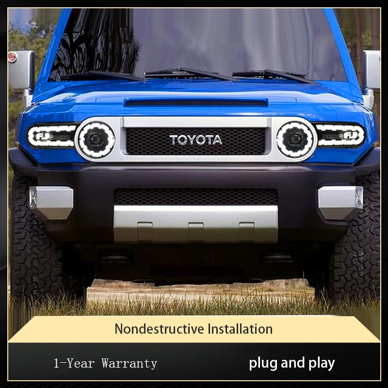

Headlight Styling FOR Toyota FJ Cruiser 2007-2020 Front Projector Lens DRL Head Lamp LED Bulbs Car Stuff Auto Mobile Accessory