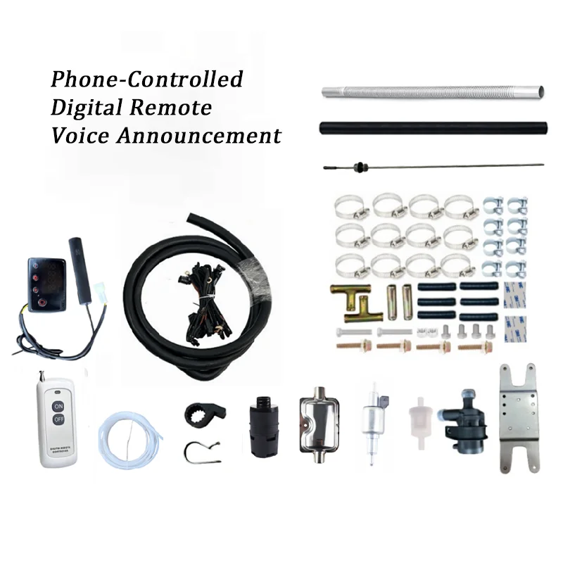 Calentador de Estacionamiento Líquido Universal NOKE de 12kW DC 12/24V, Combustible Dual Opcional (o Metanol), Apto para Todo Tipo de Vehículos