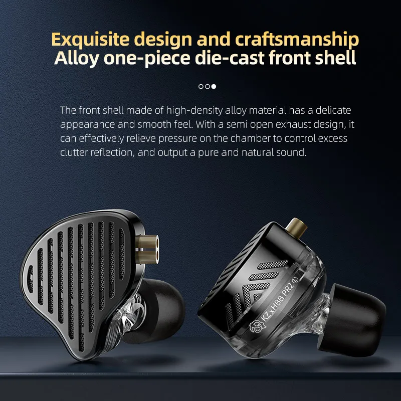KZ x HBB PR2 سماعات أذن معدنية داخل الأذن مستو سائق مغناطيسي IEM HIFI سماعات مراقبة سماعات أذن باس سماعة رأس رياضية