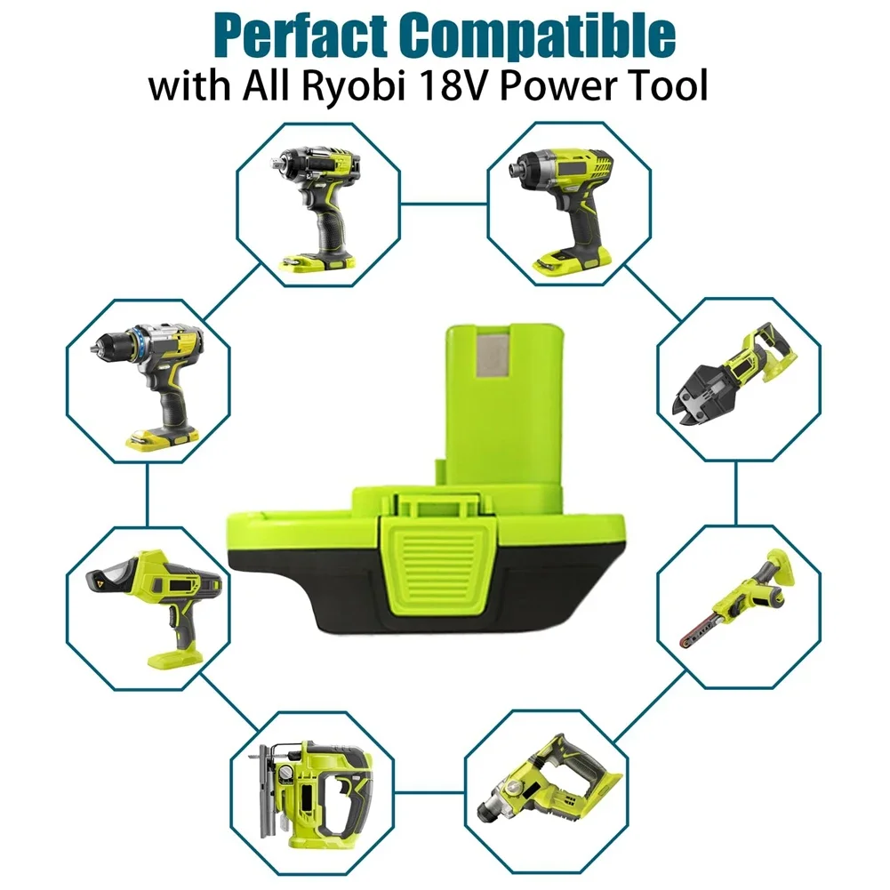 MT20RNL Battery Adapter Converter Use for Ryobi 18V Tools,Converts for Makita 18V Li-Ion Battery to Ryobi 18V Li-Ion Battery