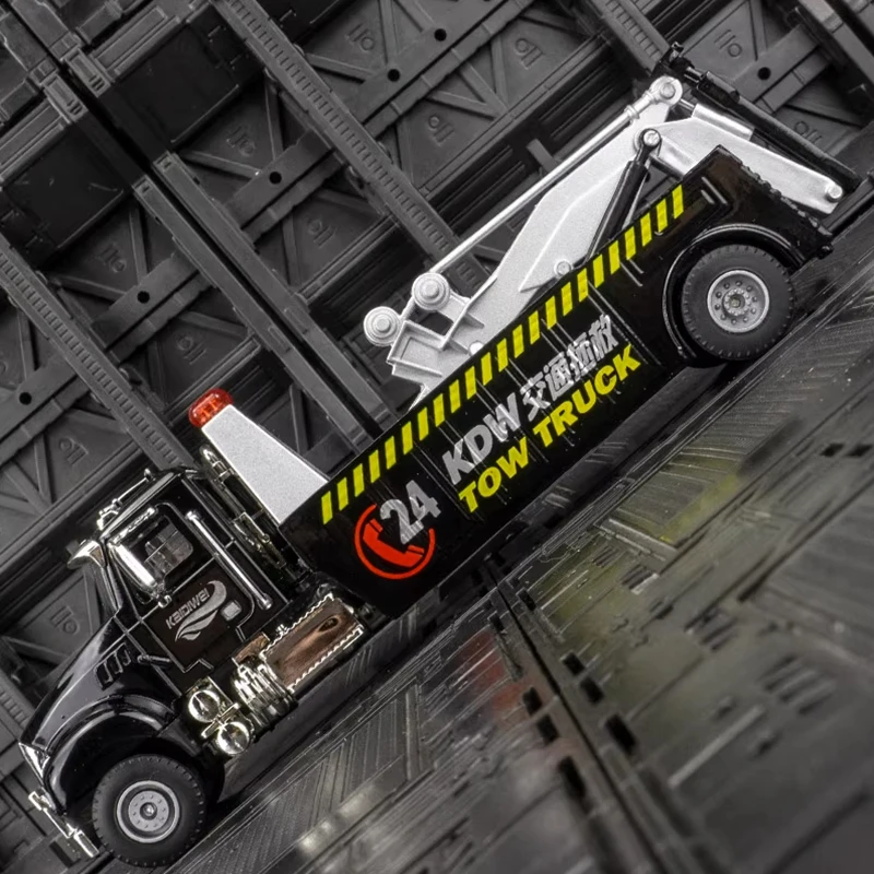 New Alloy Traffic Road Rescue Car Model Diecast Metal Engineering Trailer Truck Wrecker Crane Car Model Simulation Kids Toy Gift