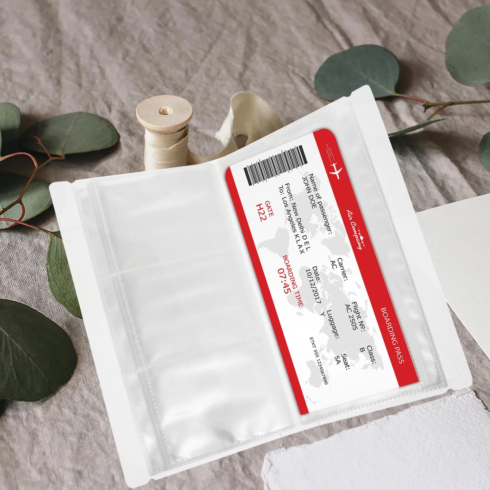 

1Pcs Postcard Storage Album Transparent Creative Cards Tickets Collector Organizer for Airline Vocal Concert Ticket Collection