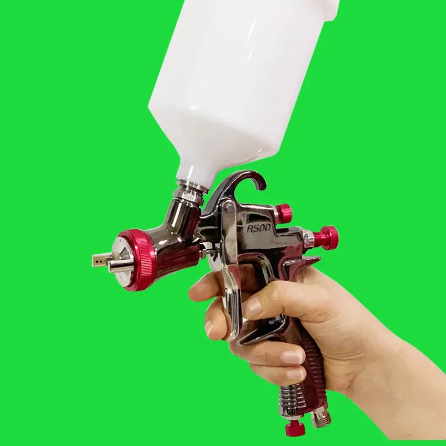 

For LVLP Air Spray Gun R500 Car Finish Painting 1.3mm Nozzle 600cc Cup Gravity Automotive Finishing Coat Surface Paint