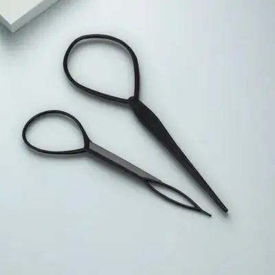 

2 шт., вязанные крючком косы, игла для волос, черный эластичный парикмахерский инструмент, быстрый производитель прически, хвостик, косички, прическа