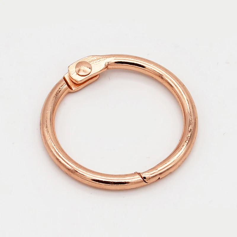 Imagem -03 - Loose-leaf Iron Binding Book Ring Anel de Ouro Rosa Fivela de Metal Abrindo Arquivo Pasta de Papel Clip Rings 1438 mm